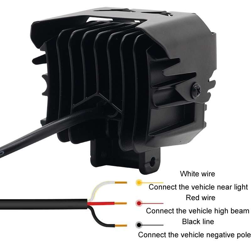 Motorcycle Strong Light With Lens Spotlight Electrical Bike Conversion Spotlight Paving Light(White