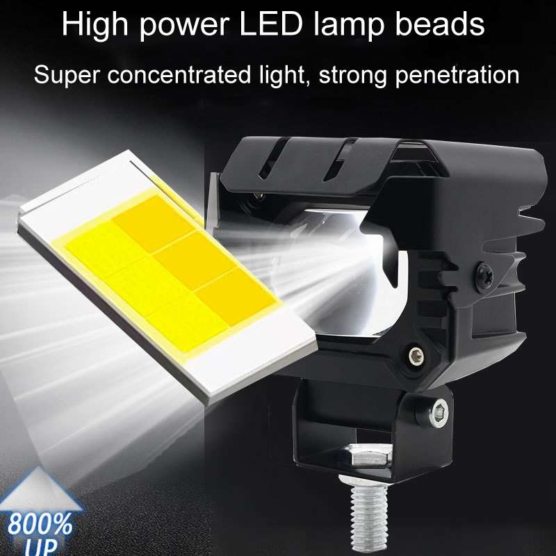 Motorcycle Strong Light With Lens Spotlight Electrical Bike Conversion Spotlight Paving Light(White