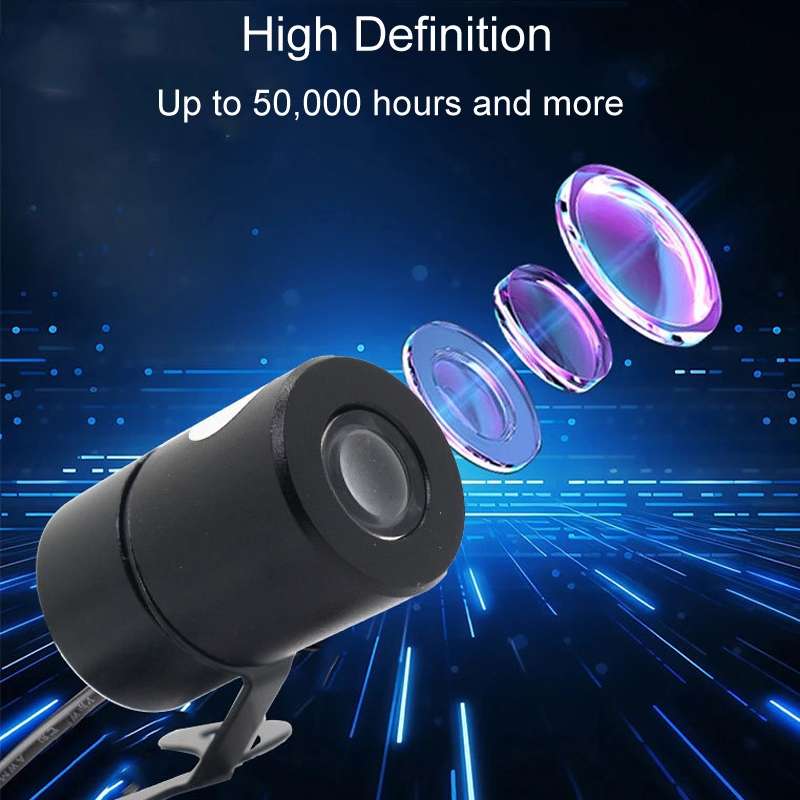 1pair Motorcycle Angel Wings Welcome Light LED Chassis Modified Wings Projector Light(Red)