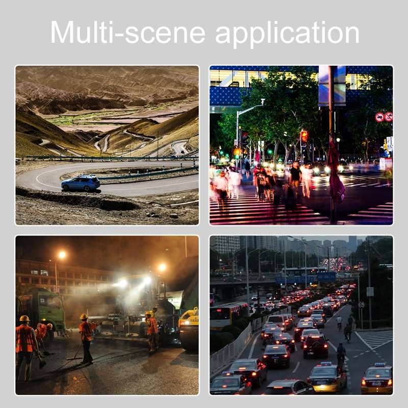 C1A Solar Powered Double Sided LED Barricade Light Traffic Signal Red And Blue Strobe Road Warning L