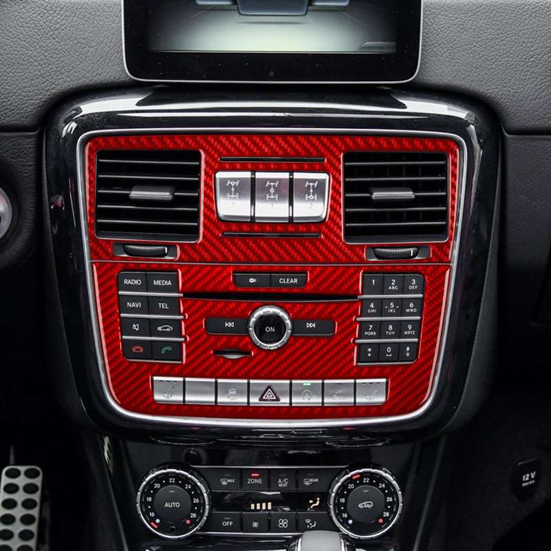 For Mercedes-Benz G-Class W463 2pcs /Set Multimedia Panel Decorative Sticker(Red)