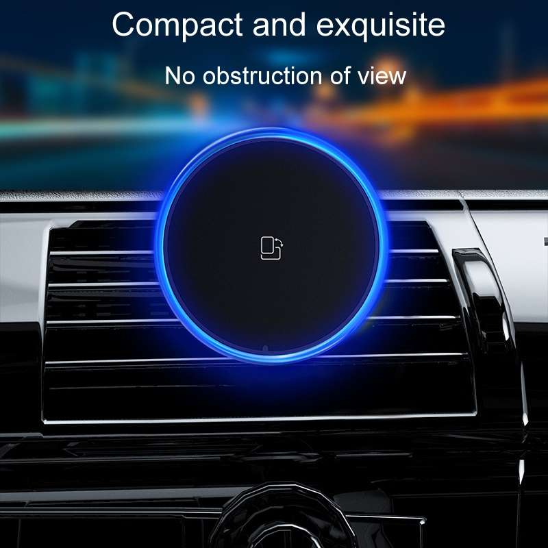 Car Magnetic Wireless Charging Cell Phone Holder With Ambient Light, Style: Blue Light