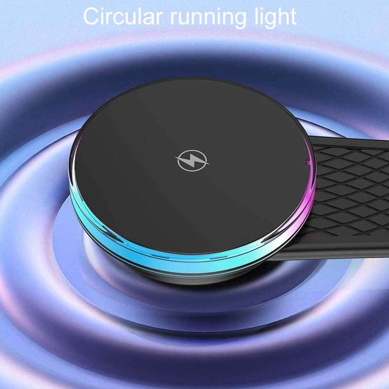15W Car Magnetic Wireless Charging Cell Phone Holder With Ambient Light