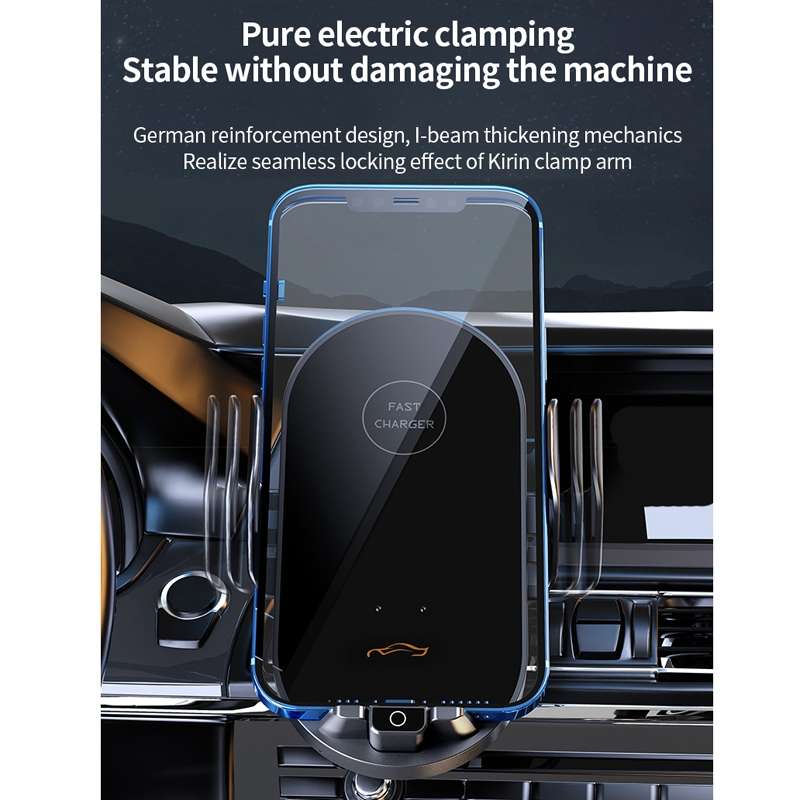 Car Air Outlet Smart Induction Wireless Charging Mobile Phone Holder(Black 66W)