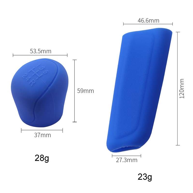 Automotive Silicone Manual Automatic Shift Lever Protective Cover, Size: Handbrake Red