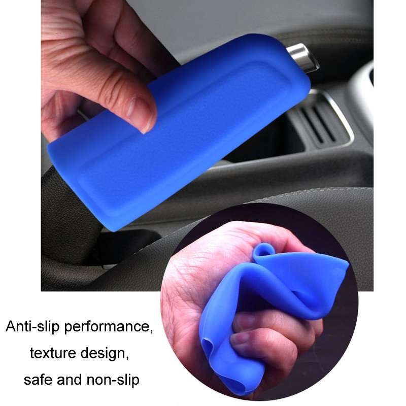 Automotive Silicone Manual Automatic Shift Lever Protective Cover, Size: Handbrake Red