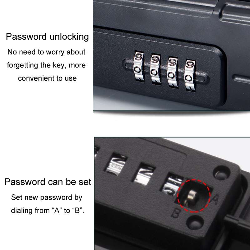 Outdoor Waterproof Beach Password Box Swimming Pool Cell Phone Keys Safe Deposit Box(Black)
