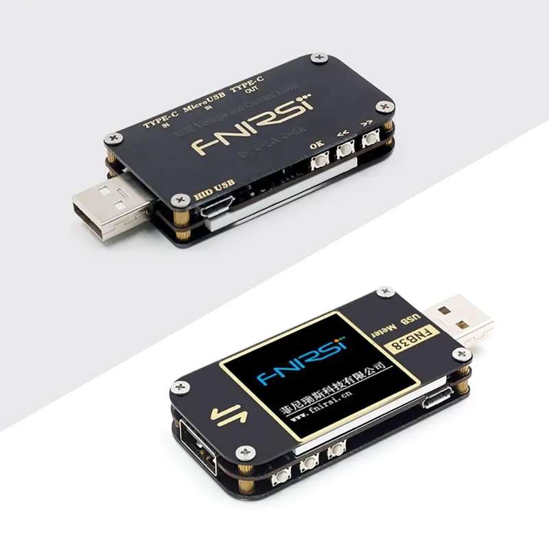 FNIRSI FNB38 USB Voltage And Current Meter Capacity Fast Charging Protocol Tester(Black)