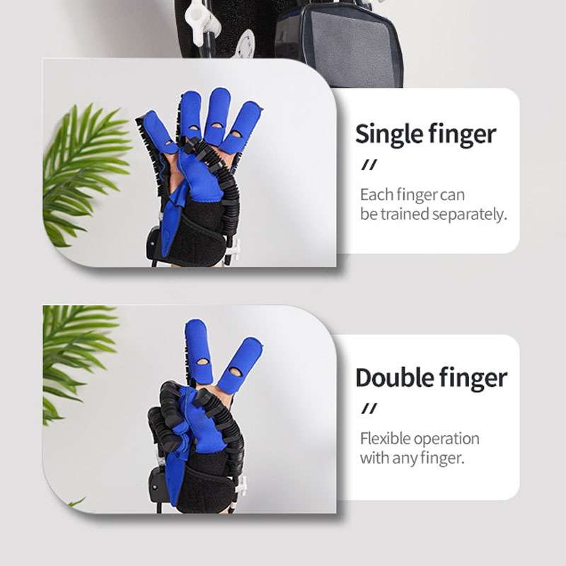 Intelligent Robot Split Finger Training Rehabilitation Glove Equipment With EU Plug Adapter, Size:
