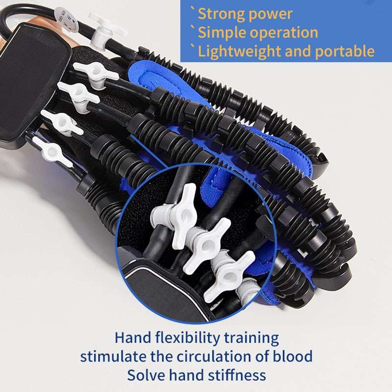 Intelligent Robot Split Finger Training Rehabilitation Glove Equipment With EU Plug Adapter, Size: