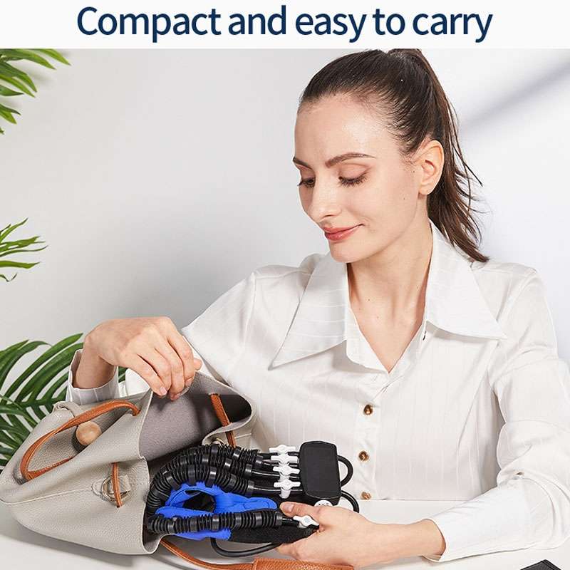 Intelligent Robot Split Finger Training Rehabilitation Glove Equipment With EU Plug Adapter, Size: