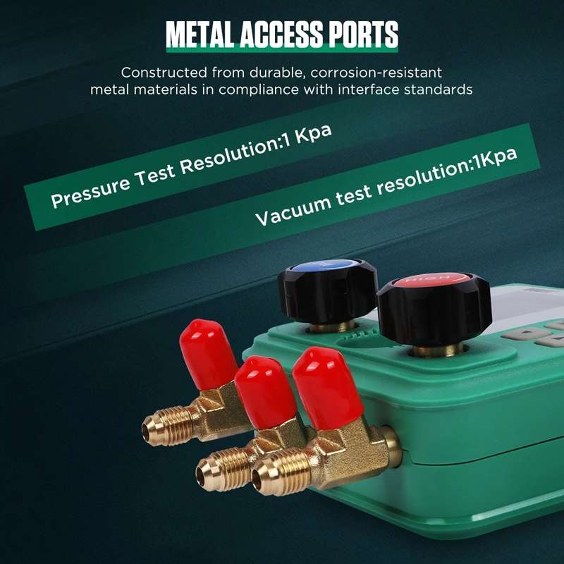 2pcs / Set DUOYI DY523 Automotive Vacuum Pressure Gauge Liquid Charge Fluorine Repair Electronic Ref
