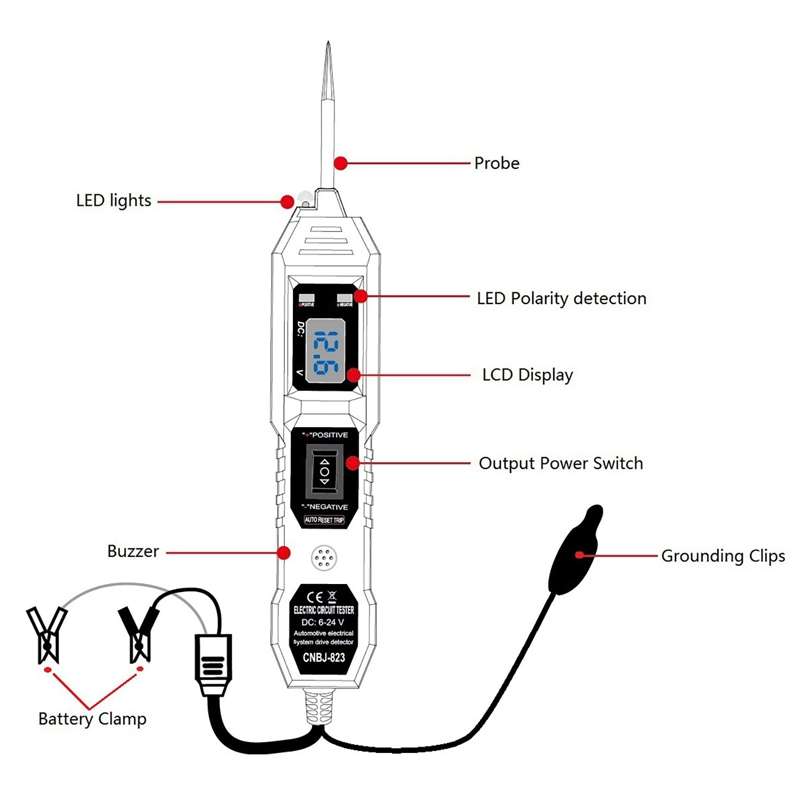 MZ-823 Vehicle Circuit Diode Tester Multifunctional Drive Detectors