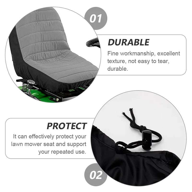 15 Inch Heavy-Duty Agricultural Vehicle Lawn Mower Seat Dust Cover