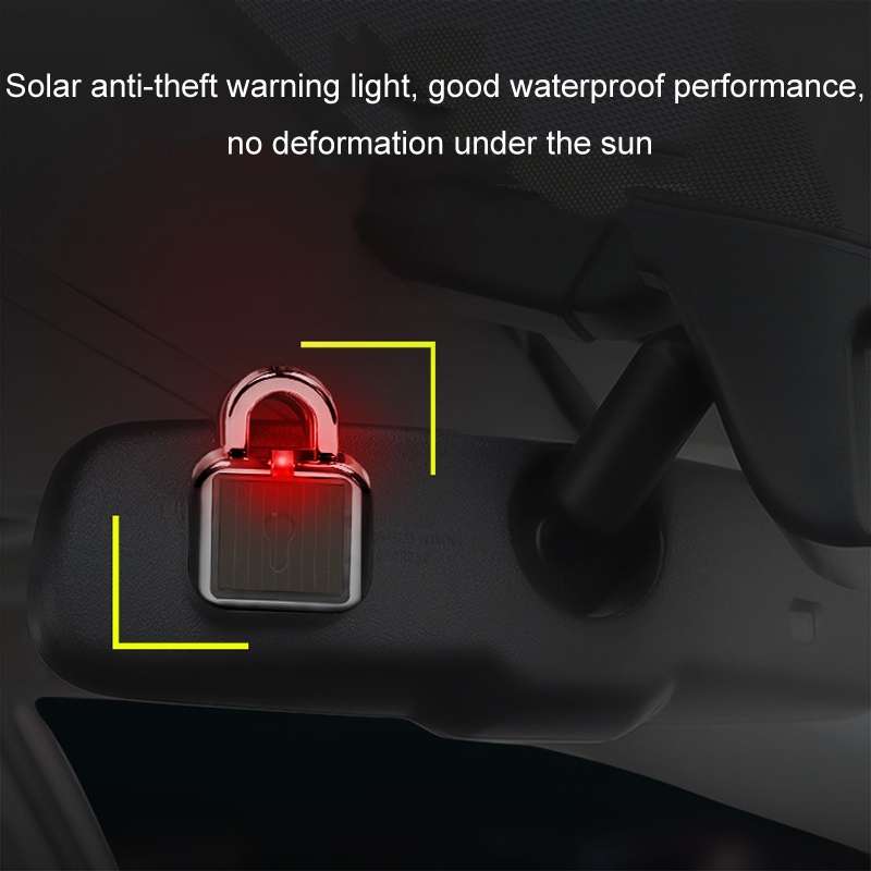 Car Solar Flashing Atmosphere Anti-Theft Warning Lock Light(Three Color Light)