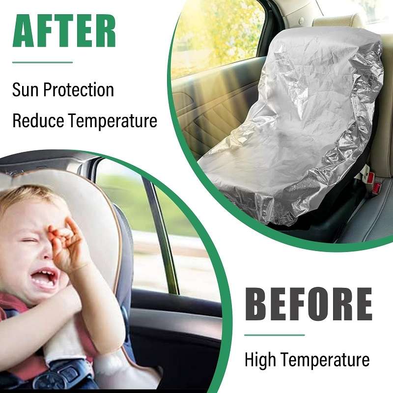 50x90cm Universal Baby Safety Seat Sunshade Dustproof Cover(Silver)