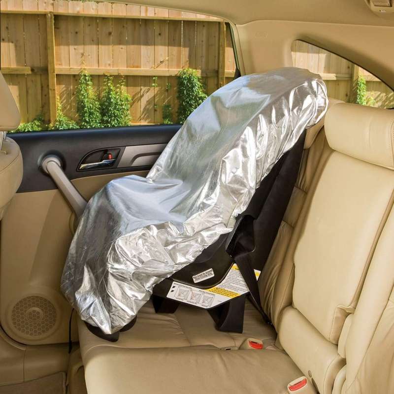 50x90cm Universal Baby Safety Seat Sunshade Dustproof Cover(Silver)
