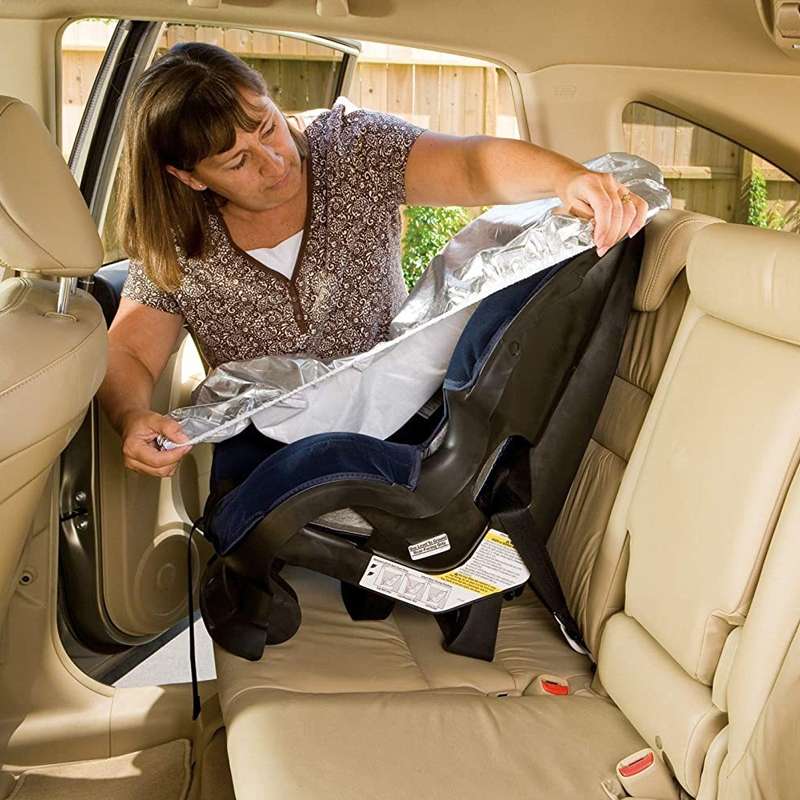 50x90cm Universal Baby Safety Seat Sunshade Dustproof Cover(Silver)