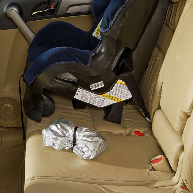50x90cm Universal Baby Safety Seat Sunshade Dustproof Cover(Silver)