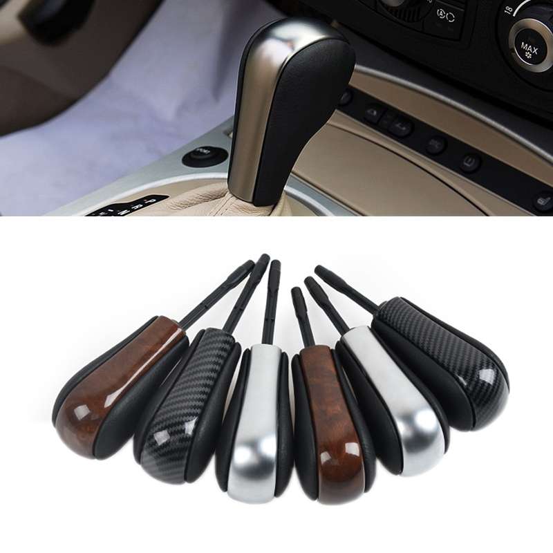 For BMW E Chassis Gear Lever Head, Universal For Left And Right Driving, Style: Long Rod Round Head