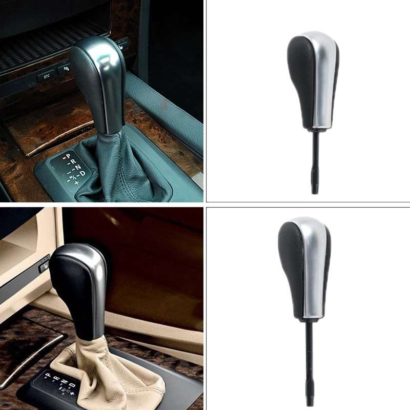 For BMW E Chassis Gear Lever Head, Universal For Left And Right Driving, Style: Long Rod Round Head