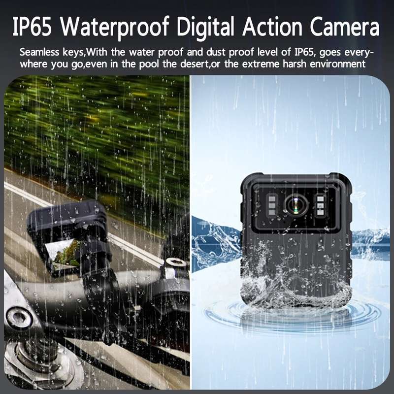 L9 1080P 2.0 Inch IPS Screen Video Recorder With Back Clip IP65 Waterproof Mini Camcorders