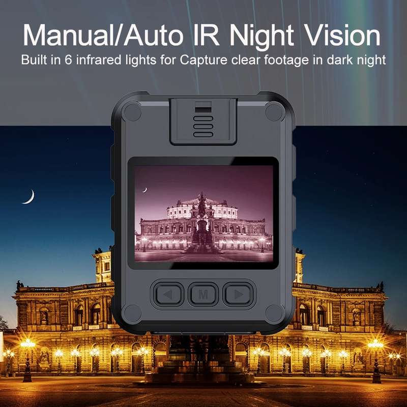 L9 1080P 2.0 Inch IPS Screen Video Recorder With Back Clip IP65 Waterproof Mini Camcorders