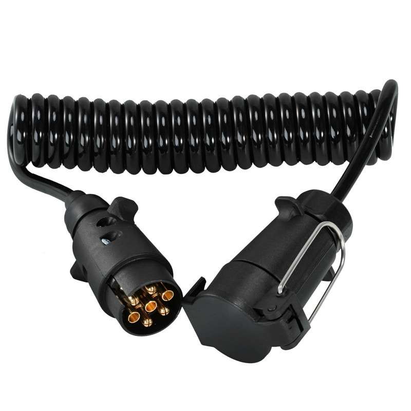7 Core To 7 Pin Car Trailer Connector With 2m PU Spring Wire(1122)
