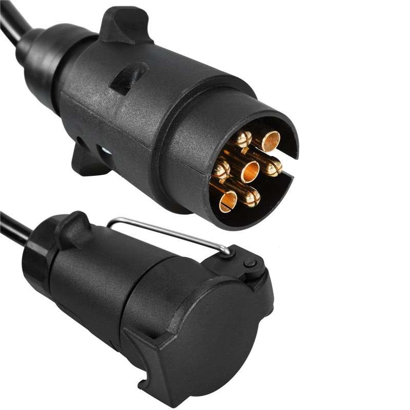 7 Core To 7 Pin Car Trailer Connector With 2m PU Spring Wire(1122)