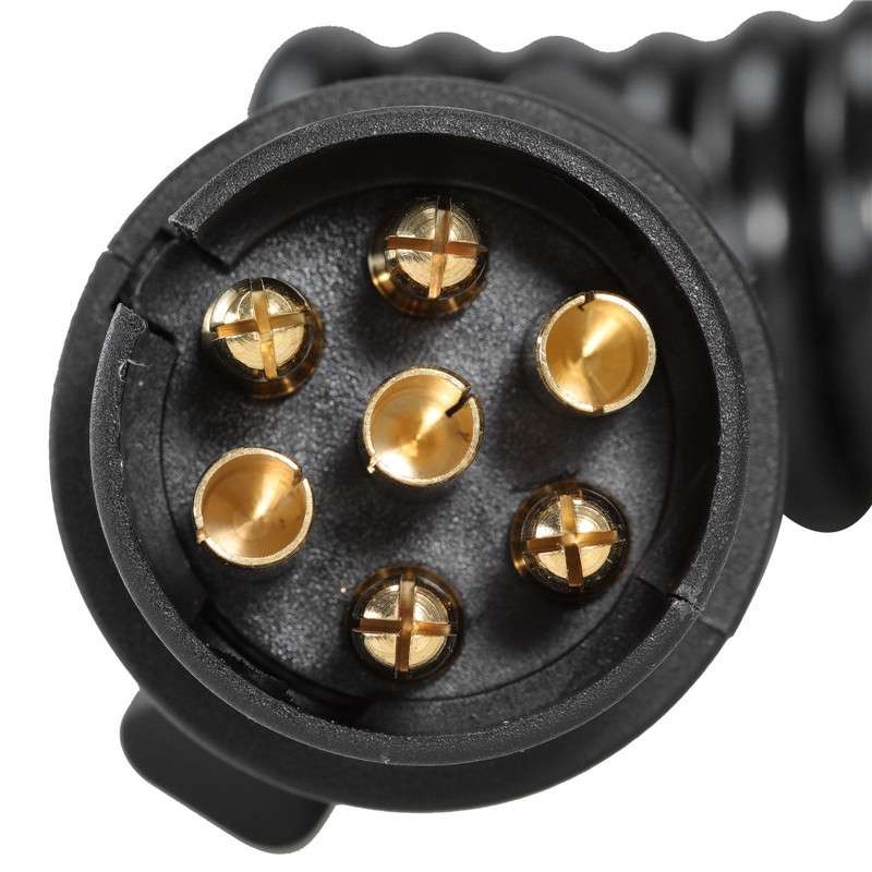 7 Core To 7 Pin Car Trailer Connector With 2m PU Spring Wire(1122)