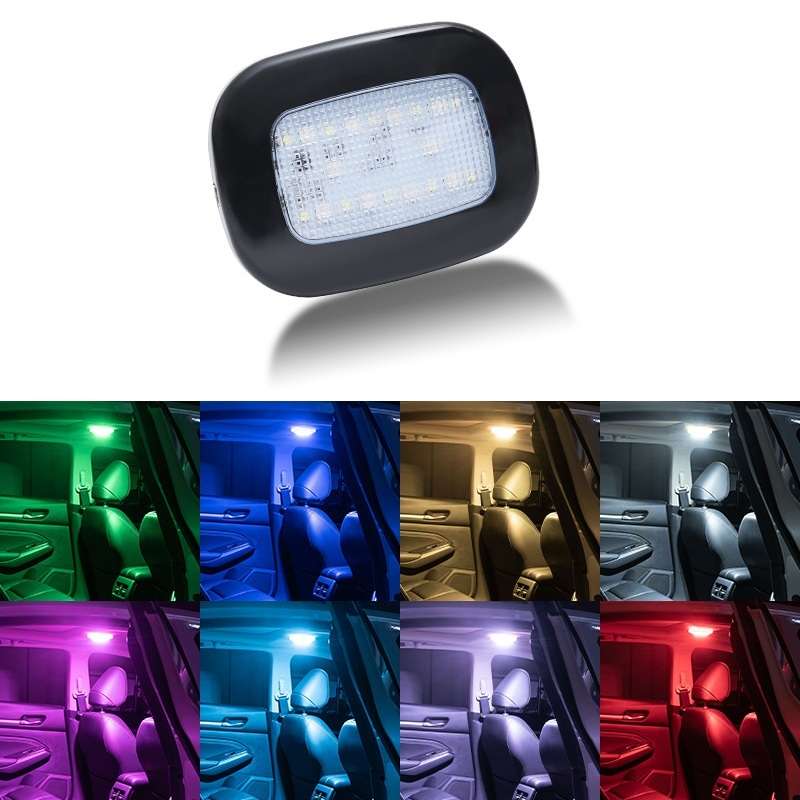 Car USB Charging Strong Magnetic Roof Reading LED Light(Beige)