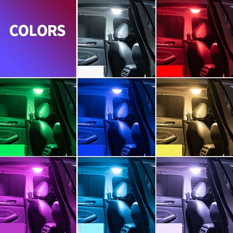 Car USB Charging Strong Magnetic Roof Reading LED Light(Beige)