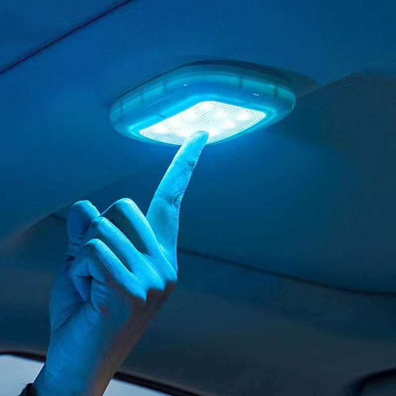 Car USB Charging Strong Magnetic Roof Reading LED Light(Beige)