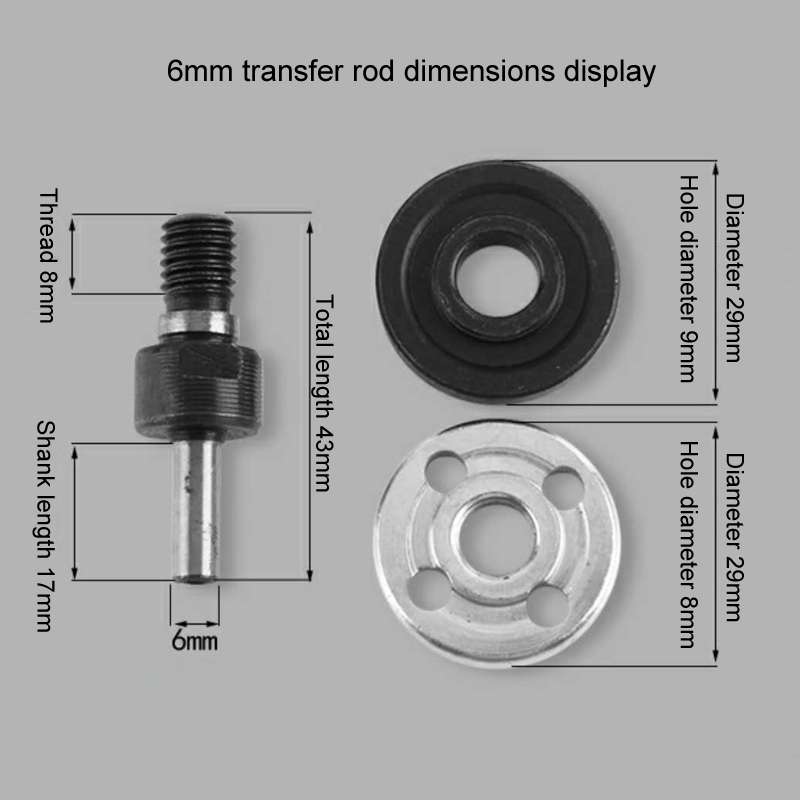 5 In 1 6mm Drill To Angle Grinder Parts Drill To Angle Grinder Connecting Rod