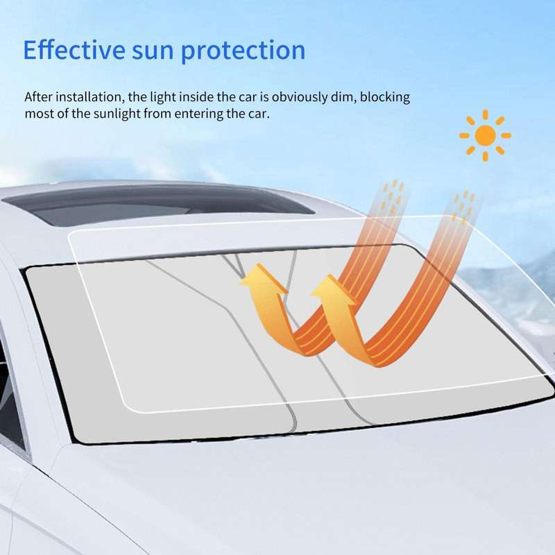 Car Windshield Sun Protection Heat Insulation Special-shaped Sunshade, Size: Large