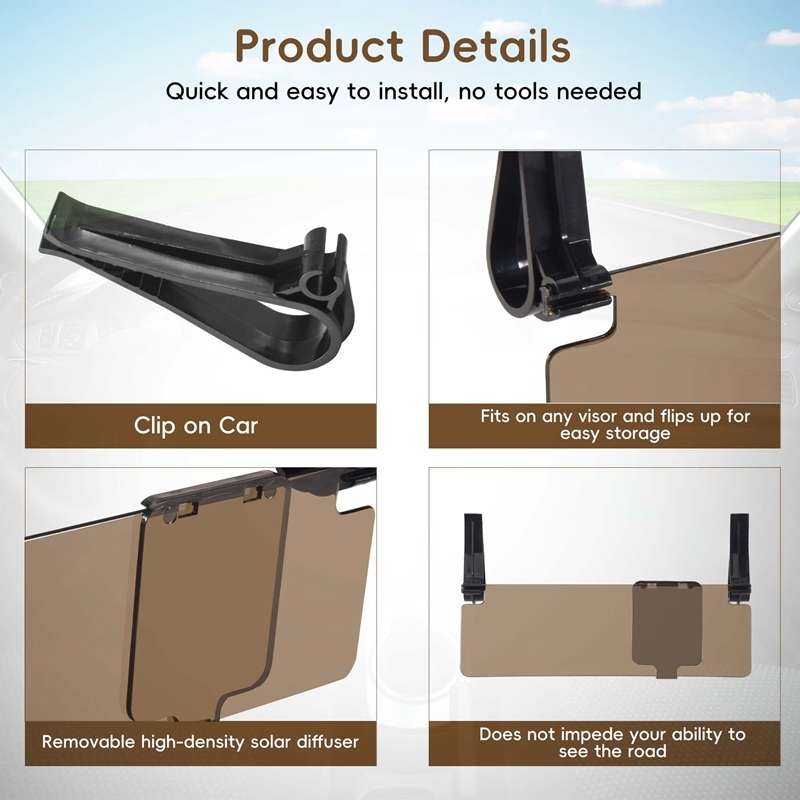 29.5x9.5cm Car Anti-Glare Sun Visor