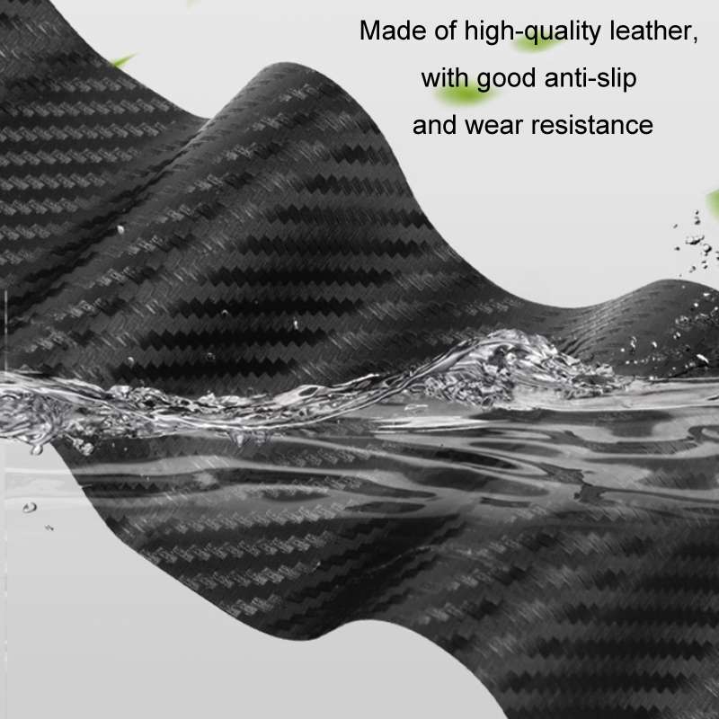 4pcs/Set Car Door Sill Strip PVC Anti-scratch Anti-dirt Protective Film(Carbon Fiber Red)