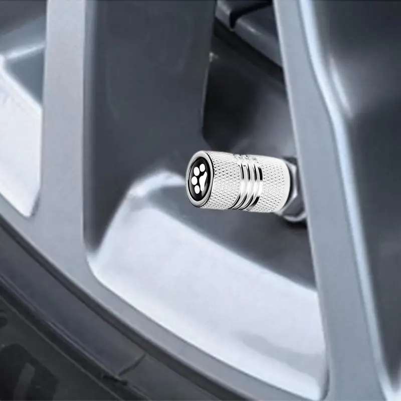 4pcs /Set Bear Claw Car Tire Modification Valve Protective Cap(Silver)