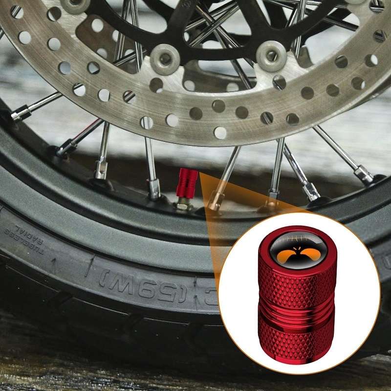 4pcs /Set Lantern Ghost Head Tire Modified Valve Cap(Silver)