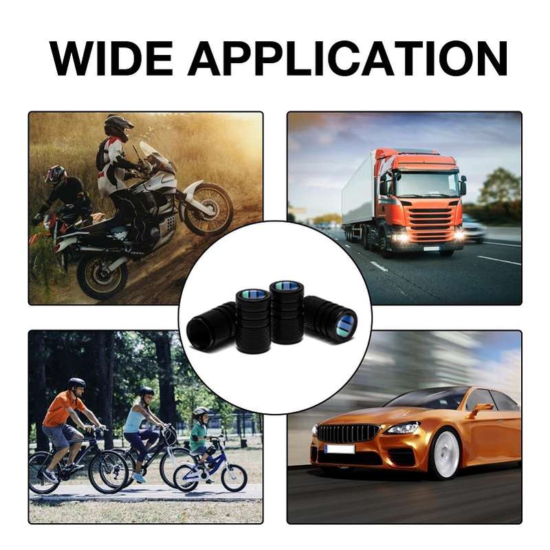 Aluminum Alloy Car Tire Decorative Valve Cap(Black)