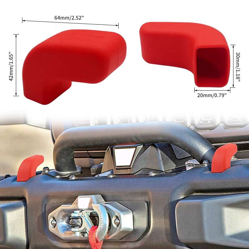For 07-23 Jeep Wrangler JK/JL/JT Front Bumper Trailer Hook Cover(Blue)