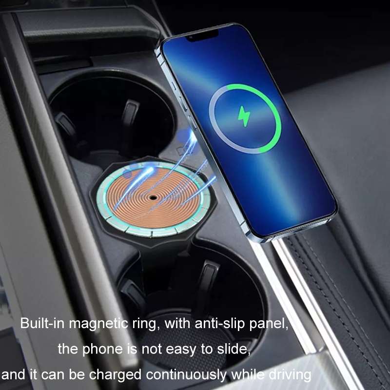 For Audi A6L 15W Car Cigarette Lighter Magnetic Wireless Charger, For Left And Right Driving