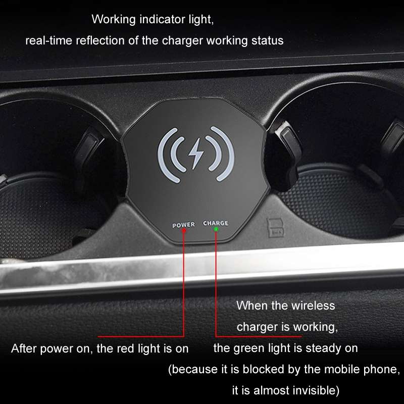 For Audi A6L 15W Car Cigarette Lighter Magnetic Wireless Charger, For Left And Right Driving
