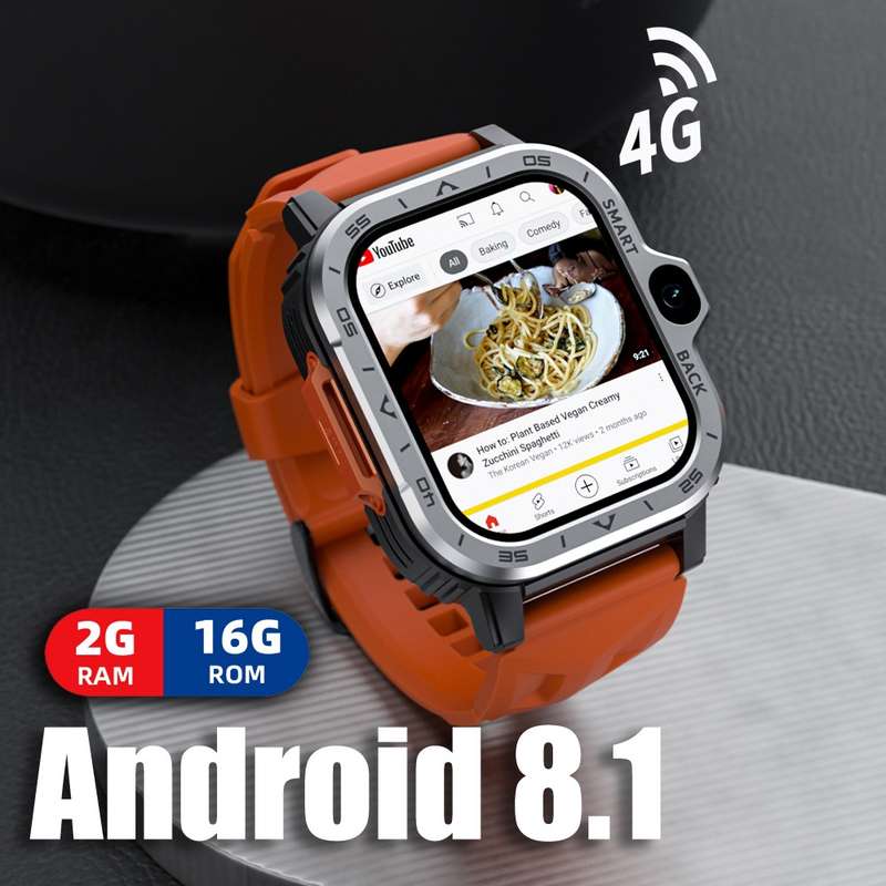 LOKMAT APPLLP 4 MAX 2.02-inch Android 8.1 Full Network Wifi Card Bluetooth Smart Watch(Navy Blu