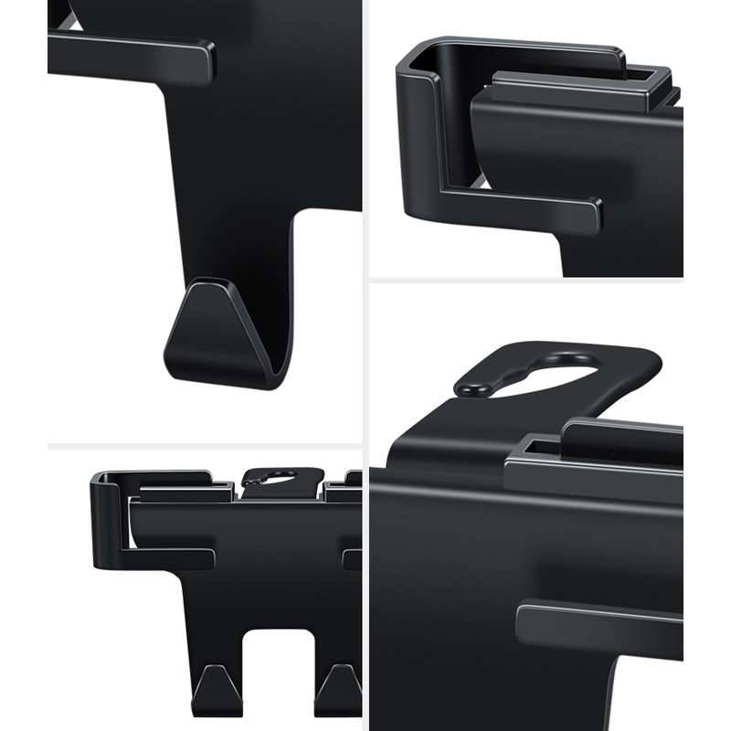 Car Multifunctional Mobile Phone Holder Rear Headrest Storage Hook(Black)