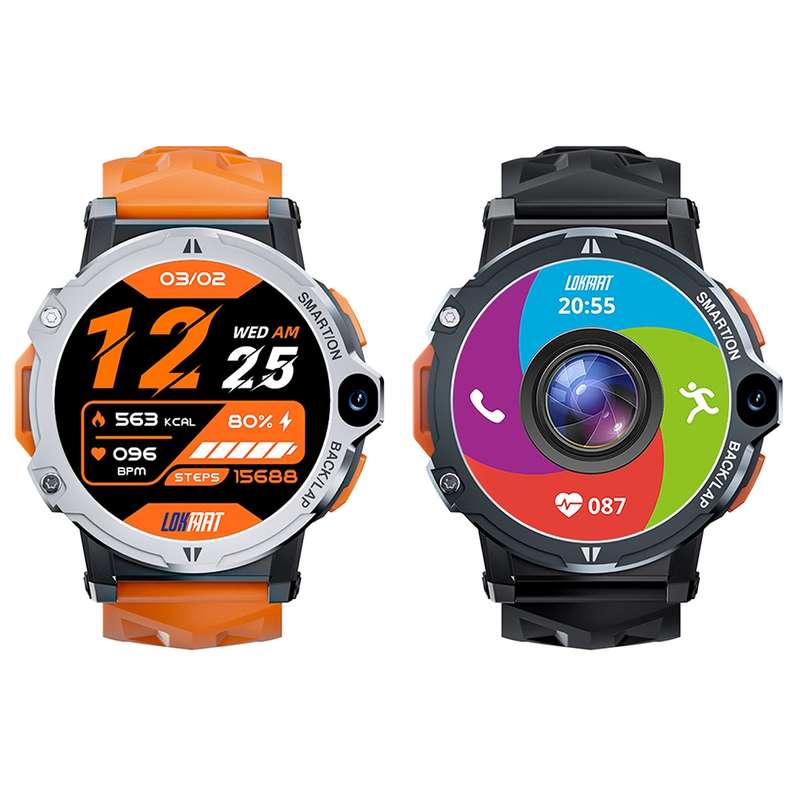 LOKMAT APPLLP6 PRO 1.54-inch 4G+64G Android 8.1 Dual-camera Independent Card Smart Watch(Silver