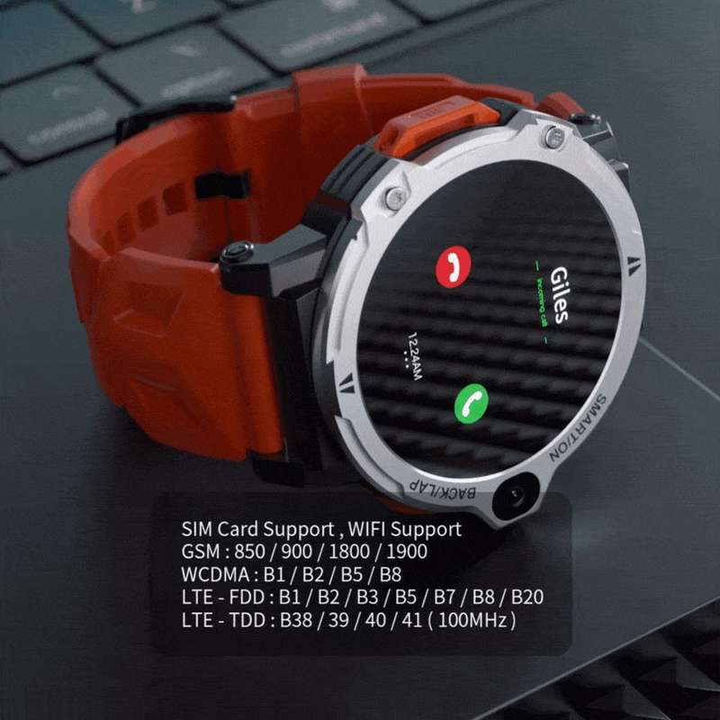 LOKMAT APPLLP6 PRO 1.54-inch 4G+64G Android 8.1 Dual-camera Independent Card Smart Watch(Silver