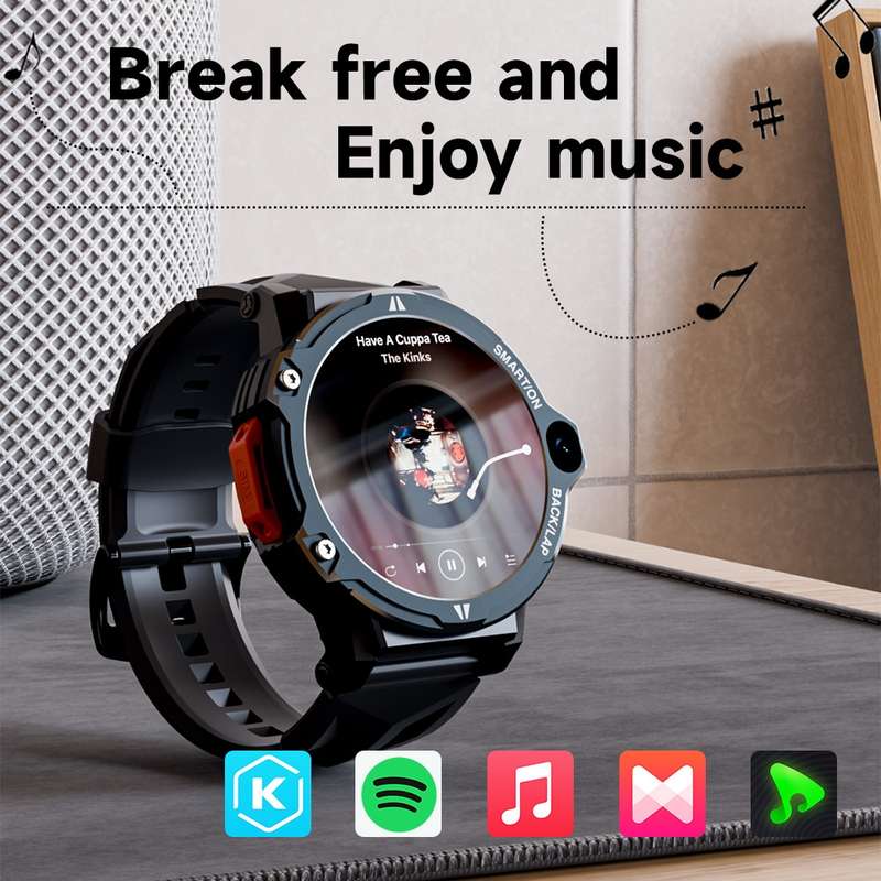 LOKMAT APPLLP6 PRO 1.54-inch 4G+64G Android 8.1 Dual-camera Independent Card Smart Watch(Silver