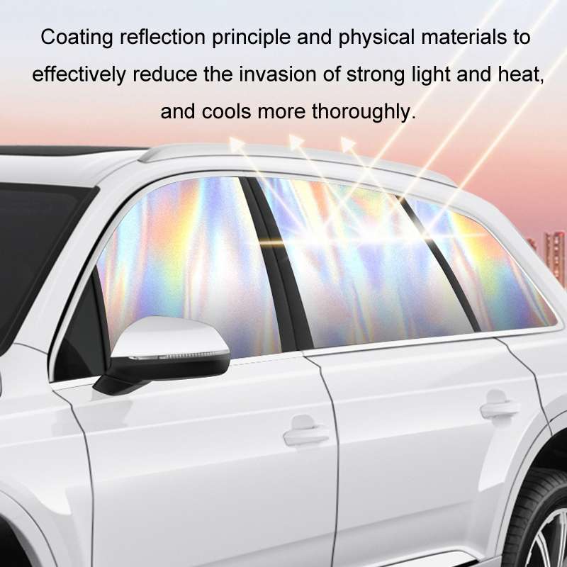Colorful Titanium Silver Magnetic Car Sun Protection Sunshade Curtain(Back Seat)