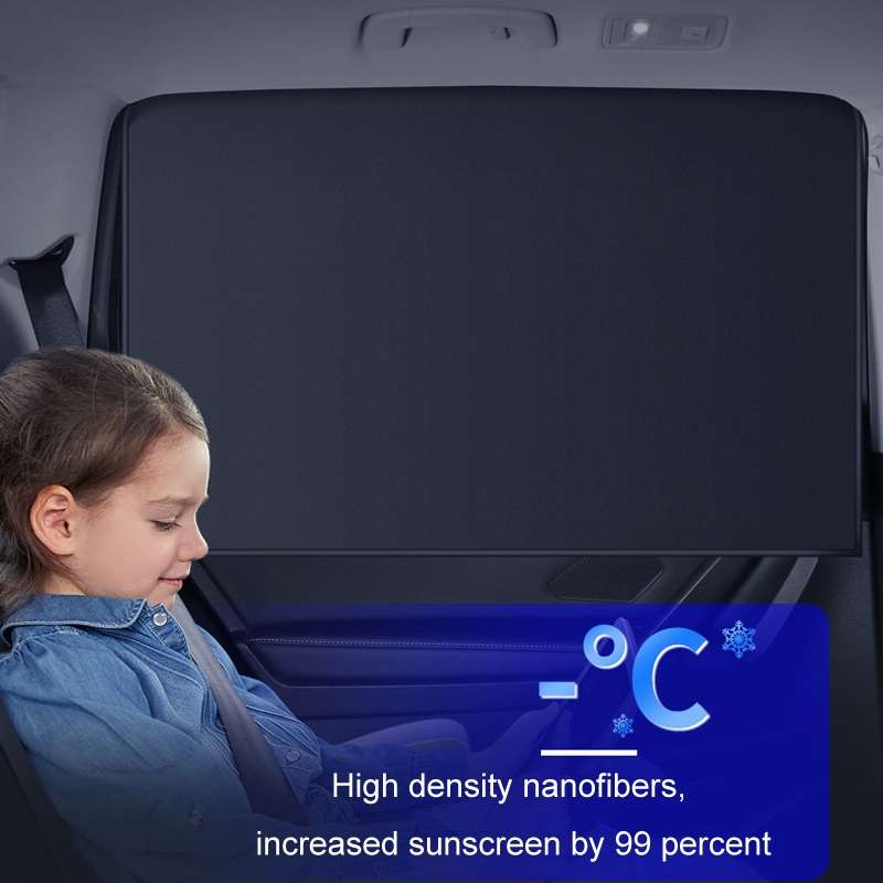Colorful Titanium Silver Magnetic Car Sun Protection Sunshade Curtain(Back Seat)
